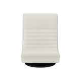 Artiss Floor Lounge Sofa Swivel Foldable Linen White - Side View