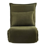 Artiss Floor Lounge Sofa Bed Foldable Green - Side View