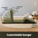 Artiss Floor Lounge Sofa Bed Foldable Green - Top-Down View
