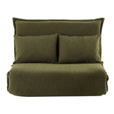 Artiss Floor Lounge Sofa Bed Foldable 2 Seater Green - Side View