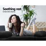 Artiss Lounge Sofa Bed 2-seater Charcoal Suede - Top-Down View