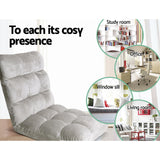 Artiss 4X Lounge Sofa Bed Flannel Fabric Grey - 45-Degree Angle