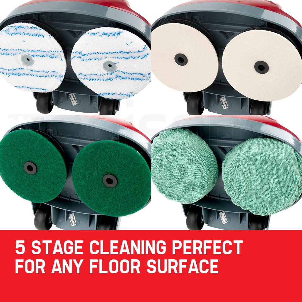 5 in 1 Floor Polisher Twinhead Timber Cleaning Tile Wax Buffer Cleaner
