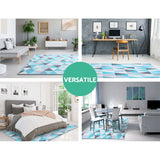 Artiss Rug 200x290cm Area Rug Large Carpet Soft Short Pile Modern Tria - Close-Up Angle