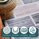 Artiss Floor Rug 50X80cm Doormat Soft Velvet Non-Slip Bath Mat Small Modern - Rear View