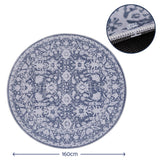 Artiss 120 cm Roung Rugs for Living Room Pad-Free Dense Dot Backing Stops Slipping & Robot Vacuum Friendly, Vintage Carpet for Reading Nook Dining Area, 100% Polyester Washable - Front View