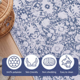 Artiss 60 x 300 cm Runner Rugs for Hallway Bedroom Pad-Free Dense Dot Backing Stops Slipping & Robot Vacuum Friendly, Vintage Carpet for Reading Nook Dining Area, 100% Polyester Washable - Top-Down View