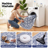 Artiss 60 x 300 cm Runner Rugs for Hallway Bedroom Pad-Free Dense Dot Backing Stops Slipping & Robot Vacuum Friendly, Vintage Carpet for Reading Nook Dining Area, 100% Polyester Washable - 45-Degree Angle