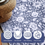 Artiss Hallway Runner Rug 80x180cm Soft Velvet Washable Modern Kitchen Mat - Close-Up Angle