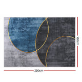 Artiss Washable Floor Rug 160X230cm Large Geometric Area Rug Modern Floor Carpet - Front View