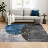 Artiss Washable Floor Rug 160X230cm Large Geometric Area Rug Modern Floor Carpet - Close-Up Angle