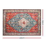 Artiss Floor Rug 160X230cm Large Washable Area Rug Modern Living Room Carpet Mat - Front View