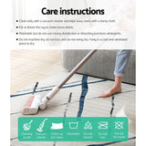 Artiss Rug 200x290cm Area Rug Washable Mat Large Carpet Soft Short Pile Jaca - Rear View