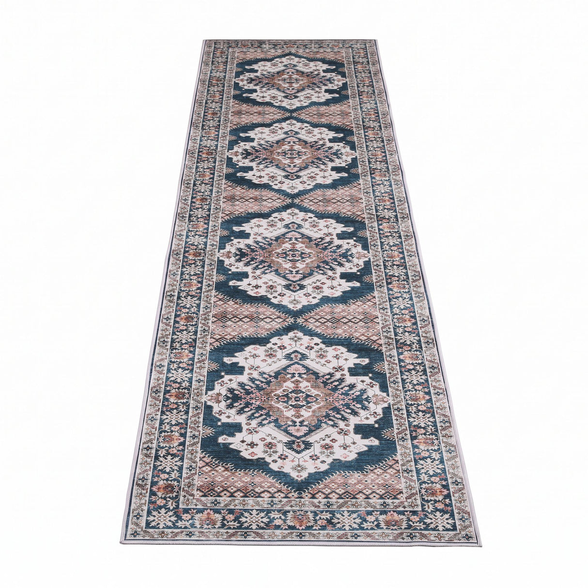 Artiss 60 x 300 cm Washable Runner Area Rug No Hard Glue Quilt-Like Soft for Home Decor, 0.5cm Ultra-Thin Pet Friendly Bohemian Medallion Bedroom Carpet