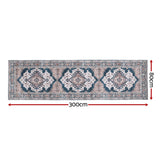 Artiss 80 x 300 cm Washable Runner Area Rug No Hard Glue Quilt-Like Soft for Home Decor, 0.5cm Ultra-Thin Pet Friendly Bohemian Medallion Bedroom Carpet - Front View