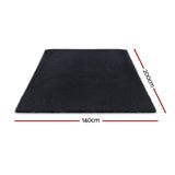 Artiss Floor Rug 140x200cm Plush Area Shaggy Rug Living Room Bedroom Carpet Black - Front View