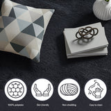 Artiss Floor Rug 140x200cm Plush Area Shaggy Rug Living Room Bedroom Carpet Black - Rear View