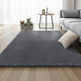Artiss Floor Rug 140x200cm Plush Area Shaggy Rug Living Room Bedroom Carpet Grey - Close-Up Angle