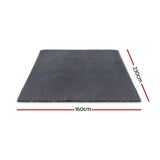 Artiss Floor Rug 160x230cm Plush Area Shaggy Rug Living Room Bedroom Carpet Grey - Front View
