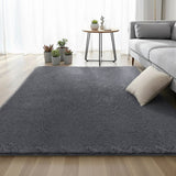 Artiss Floor Rug 160x230cm Plush Area Shaggy Rug Living Room Bedroom Carpet Grey - Close-Up Angle