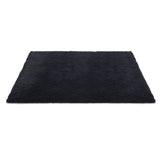 Artiss Floor Rug 200x230cm Plush Area Shaggy Rug Living Room Bedroom Carpet Black - Side View