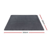 Artiss Floor Rug 200x230cm Plush Area Shaggy Rug Living Room Bedroom Carpet Grey - Front View