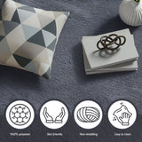 Artiss Floor Rug 200x230cm Plush Area Shaggy Rug Living Room Bedroom Carpet Grey - Rear View