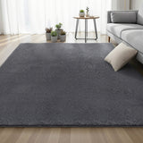 Artiss Floor Rug 200x290cm Plush Area Shaggy Rug Living Room Bedroom Carpet Grey - Close-Up Angle