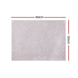 Artiss Rug 120x160cm Area Rug Washable Mat Large Carpet Microfiber Ripple