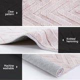 Artiss Rug 120x160cm Area Rug Washable Mat Large Carpet Microfiber Ripple - Rear View