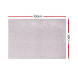 Artiss Rug 160x230cm Area Rug Washable Mat Large Carpet Microfiber Ripple - Front View