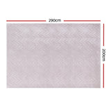 Artiss Rug 200x290cm Area Rug Washable Mat Large Carpet Microfiber Ripple - Front View