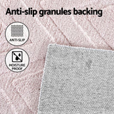 Artiss Rug 200x290cm Area Rug Washable Mat Large Carpet Microfiber Ripple - 45-Degree Angle