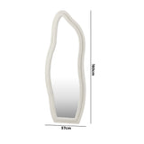 Oikiture Full Length Mirror Boucle Floor Mirrors 160cm - Top-Down View