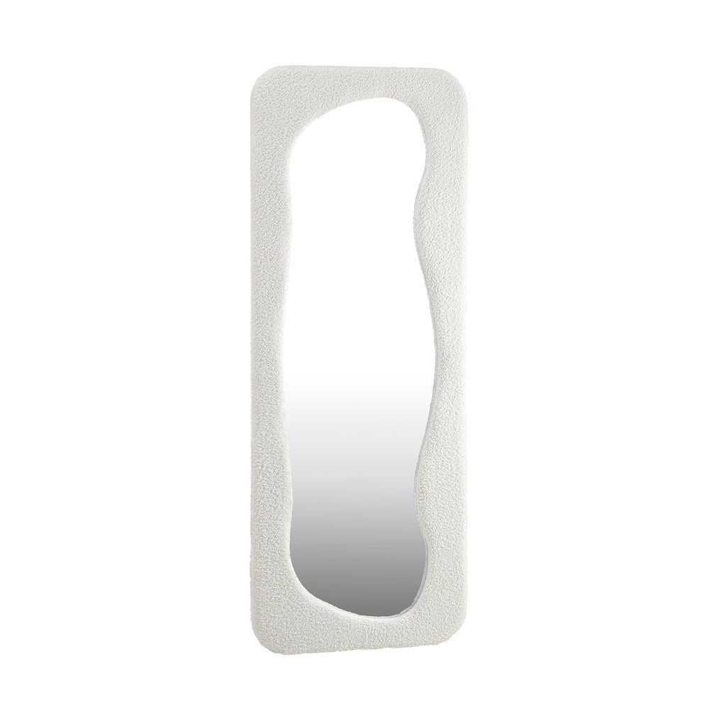 Oikiture Full Length Mirror 160x60cm Boucle Floor Mirrors