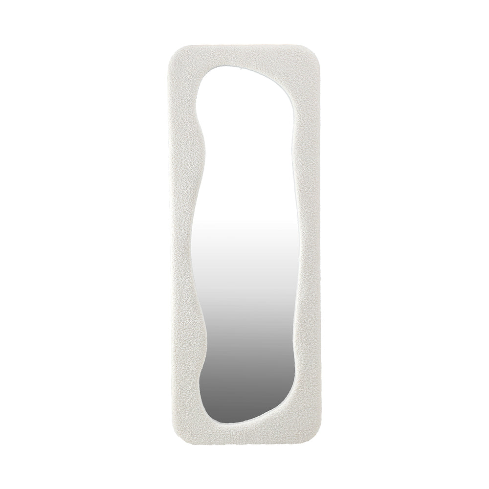 Oikiture Full Length Mirror 160x60cm Boucle Floor Mirrors
