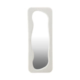 Oikiture Full Length Mirror 160x60cm Boucle Floor Mirrors - Top-Down View