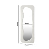 Oikiture Full Length Mirror 160x60cm Boucle Floor Mirrors - 45-Degree Angle
