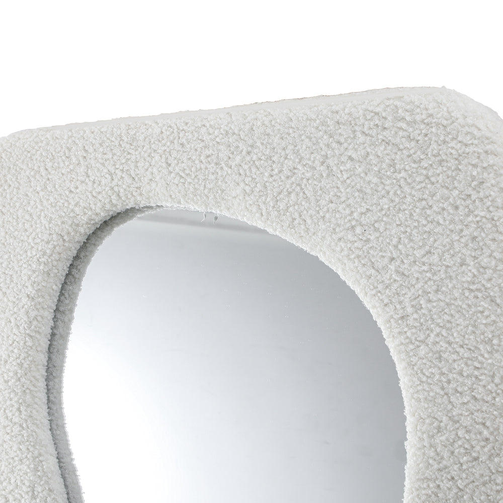Oikiture Full Length Mirror 160x60cm Boucle Floor Mirrors