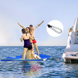 Weisshorn Floating Water Mat 3.5x1.8m Foam Pad Swimming Pool Platform Blue - 45-Degree Angle