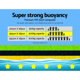 Weisshorn Floating Water Mat 3.5x1.8m Foam Pad Swimming Pool Island Platform - Top-Down View