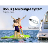 Weisshorn Floating Water Mat 3.5x1.8m Foam Pad Swimming Pool Island Platform - Rear View
