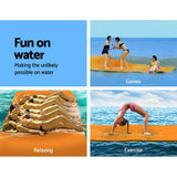 Weisshorn Floating Water Mat 5.5x1.8m Foam Pad Swimming Pool Island Platform - Side View