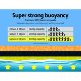 Weisshorn Floating Water Mat 5.5x1.8m Foam Pad Swimming Pool Island Platform - Top-Down View