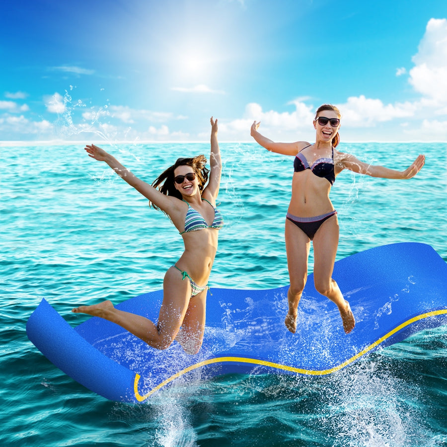 Weisshorn floating water mat 55x180cm, blue and yellow XPE foam, image 7