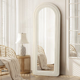 Oikiture Full Length Mirror Boucle Frame 1.6M Floor Mirrors
