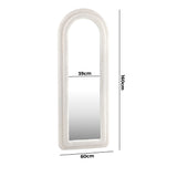 Oikiture Full Length Mirror Boucle Frame 1.6M Floor Mirrors - Close-Up Angle