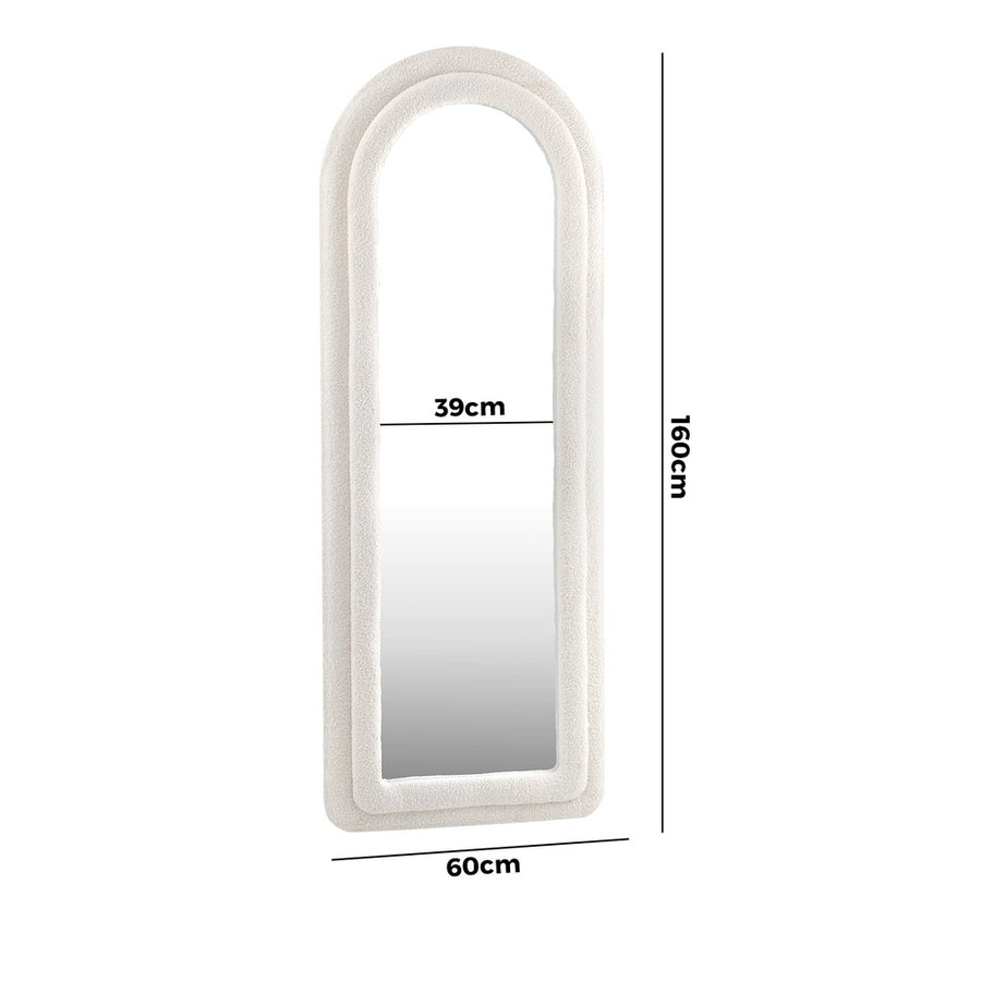 Oikiture Full Length Mirror Boucle Frame 1.6M Floor Mirrors, image 7