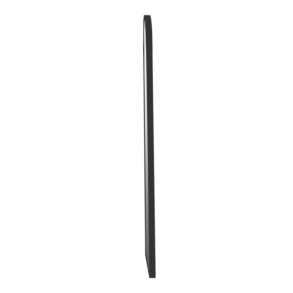Oikiture Wooden Full Length Mirror 166x60cm Arched Floor Mirror Black