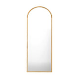 Oikiture Full Length Mirror Arched Wooden 166x60cm - Low Angle